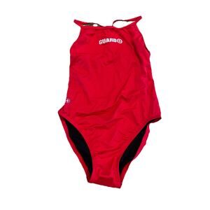 Watermen Women’s Lifeguard Swimsuit Size‎ 38 Red One-Piece New